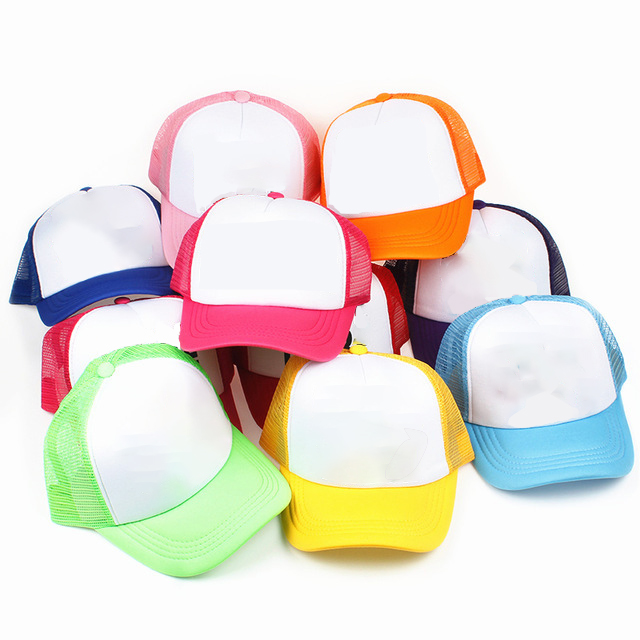 Hot Selling Plain Foam Hat Cap Custom Logo Size From Baby Kids To Adult Colorful Mesh Trucker Hat