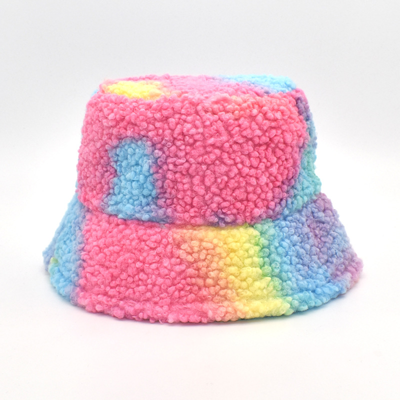 colorful towel fabric dye keep warm bucket hat 