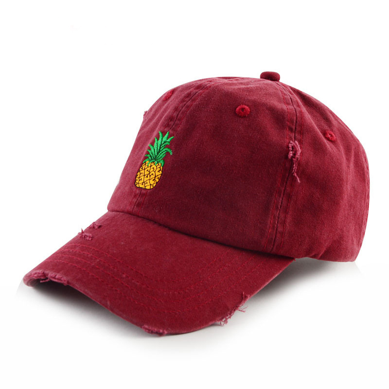 custom hot selling pineapple quality old stylish unstructural dad hat