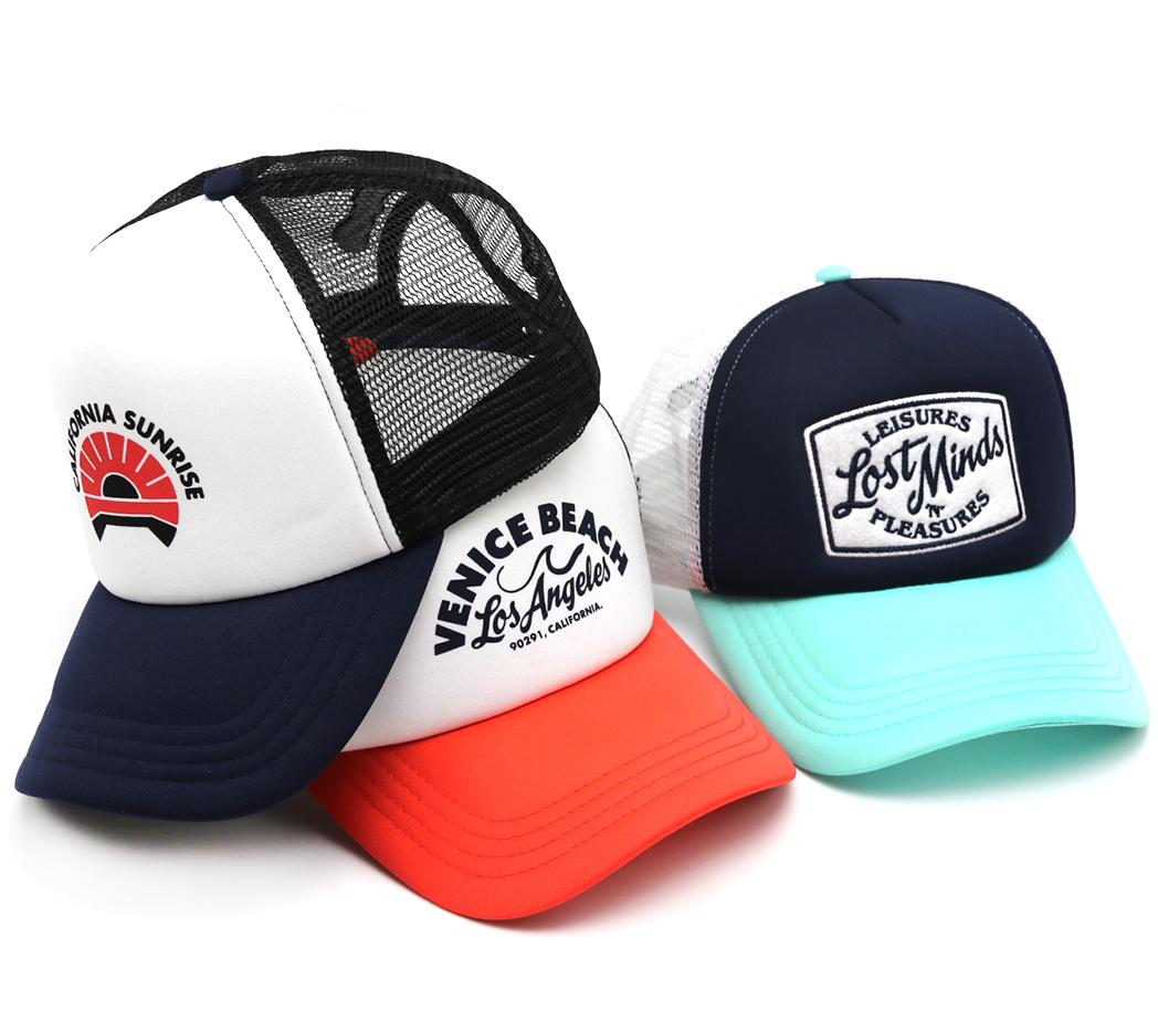 logo gel printing stylish quality foam mesh trucker hat